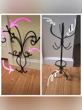 TWO ACCESSORY HOLDERS JEWELRY HOLDER